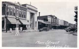 Free download Post Card 4 Fairbury, Illinois, Main Street With Traffic Light In Middle Of Intersection free photo or picture to be edited with GIMP online image editor