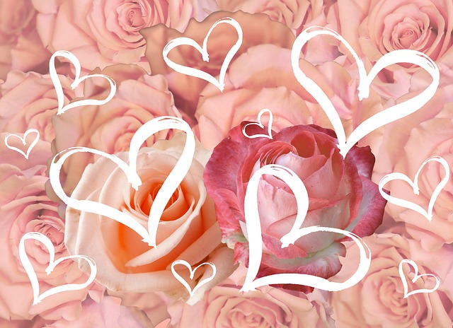 Free download postcard flowers for the beloved free picture to be edited with GIMP free online image editor