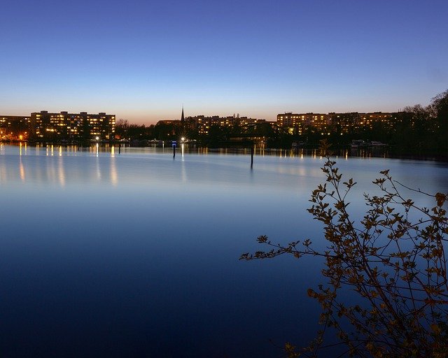 Free download Potsdam Lake Night -  free photo or picture to be edited with GIMP online image editor