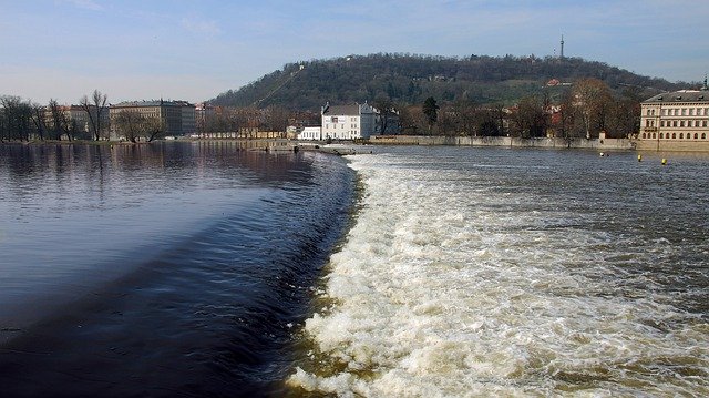 Free download Prague River Weir -  free photo or picture to be edited with GIMP online image editor