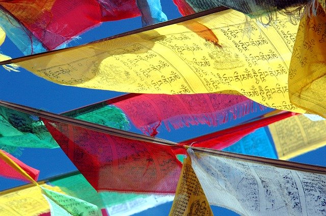 Free download Prayer Flags Tibet Budism -  free photo or picture to be edited with GIMP online image editor