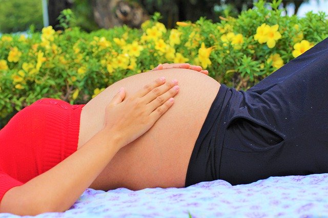 Free download Pregnant Lying -  free photo or picture to be edited with GIMP online image editor