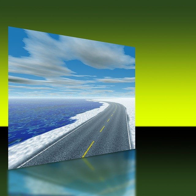 Free download Presentation Perspective Road -  free illustration to be edited with GIMP free online image editor