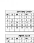 ดาวน์โหลดฟรี Printable 2019 Calendar - Wiki-Calendar.Com DOC, XLS หรือ PPT template ได้ฟรีเพื่อแก้ไขด้วย LibreOffice ออนไลน์หรือ OpenOffice Desktop ออนไลน์