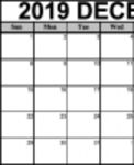 Free download Printable December 2019 Calendar DOC, XLS or PPT template free to be edited with LibreOffice online or OpenOffice Desktop online