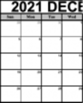 Download grátis Printable December 2021 Calendar Template grátis em Microsoft Word, Excel ou PowerPoint para edição com LibreOffice online ou OpenOffice Desktop online