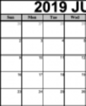 Gratis download Afdrukbare kalender voor juni 2019 DOC-, XLS- of PPT-sjabloon die gratis kan worden bewerkt met LibreOffice online of OpenOffice Desktop online