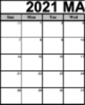 Free download Printable March 2021 Calendar Microsoft Word, Excel or Powerpoint template free to be edited with LibreOffice online or OpenOffice Desktop online