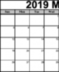 Download grátis Printable May 2019 Calendar DOC, XLS ou PPT template grátis para ser editado com LibreOffice online ou OpenOffice Desktop online