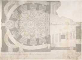 Free download Projection of Ceiling Over Plan of the Small Theater in the Palace at Caserta free photo or picture to be edited with GIMP online image editor