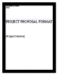 Free download Project Proposal Format DOC, XLS or PPT template free to be edited with LibreOffice online or OpenOffice Desktop online