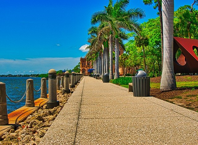 Téléchargement gratuit de Promenade Florida Sea - photo ou image gratuite à éditer avec l'éditeur d'images en ligne GIMP