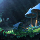 Psychedelic Mushroom Forest  screen for extension Chrome web store in OffiDocs Chromium