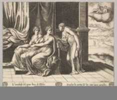 Psyches Sisters Persuade Her a Serpent is Sleeping with Her, from The Fable of Psyche GIMP online editor free Free download Psyches Sisters Persuade Her a Serpent is Sleeping with Her, from The Fable of Psyche free photo or picture to be edited with GIMP online image editor