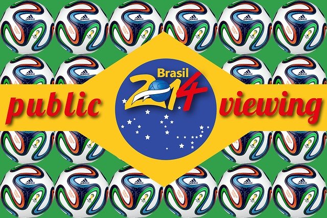 Descărcare gratuită Public Viewing World Cup Brazilia - ilustrație gratuită pentru a fi editată cu editorul de imagini online gratuit GIMP