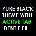 Pure Black Theme with Active Tab Identifier  screen for extension Chrome web store in OffiDocs Chromium