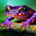 Purple frog wallpaper  screen for extension Chrome web store in OffiDocs Chromium