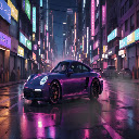 Purple Porsche Under Tokyo Live Wallpaper  screen for extension Chrome web store in OffiDocs Chromium
