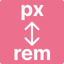 px < > rem converter  screen for extension Chrome web store in OffiDocs Chromium