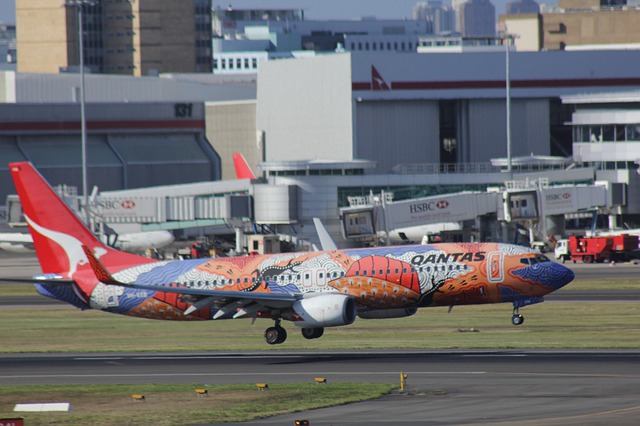 Free download qantas plane aboriginal paint free picture to be edited with GIMP free online image editor