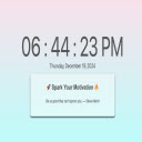 Quote Clock  screen for extension Chrome web store in OffiDocs Chromium