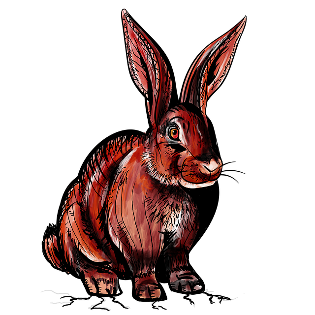 Free download Rabbit Wild Red free illustration to be edited with GIMP online image editor