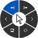 Radial Mouse Gestures  screen for extension Chrome web store in OffiDocs Chromium