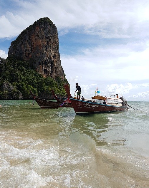 免费下载莱利泰国海滩 - 使用 GIMP 在线图像编辑器编辑的免费照片或图片