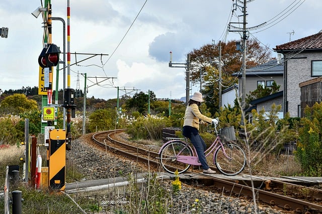 Бесплатно скачать железнодорожный переезд железнодорожный велосипед бесплатное изображение для редактирования с помощью бесплатного онлайн-редактора изображений GIMP