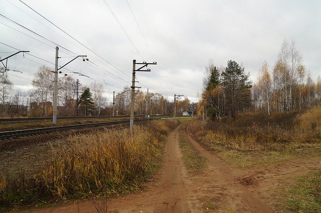 Téléchargement gratuit de Piliers d'automne ferroviaires - photo ou image gratuite à modifier avec l'éditeur d'images en ligne GIMP