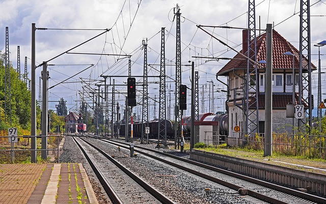 Free download railway line route station exit free picture to be edited with GIMP free online image editor