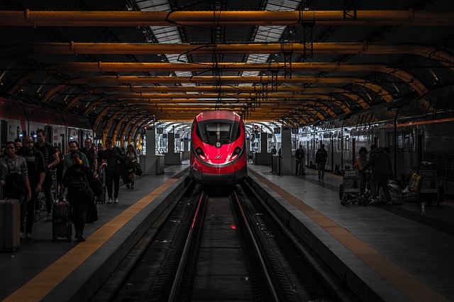 Free download railway line train station train free picture to be edited with GIMP free online image editor