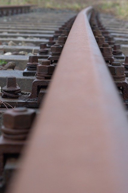Free download Railway Rails Rust -  free photo or picture to be edited with GIMP online image editor