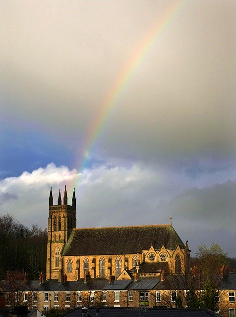 Free download Rainbow Church Jesus -  free photo or picture to be edited with GIMP online image editor