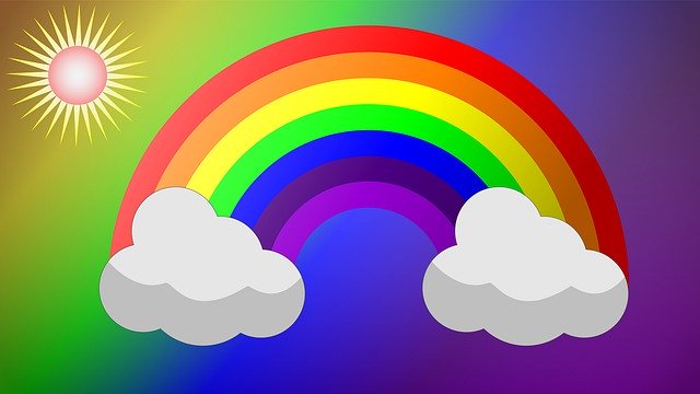 Free download Rainbow Cloud Cartoon -  free illustration to be edited with GIMP free online image editor