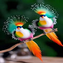 Rainbow color bird wallpaper  screen for extension Chrome web store in OffiDocs Chromium