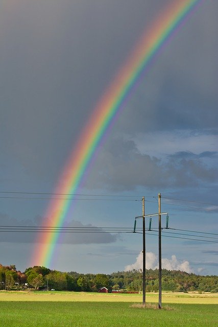 Unduh gratis Rainbow Countryside Rural - foto atau gambar gratis untuk diedit dengan editor gambar online GIMP