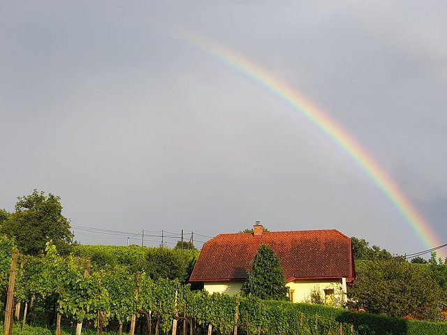 Free download Rainbow House Old -  free photo or picture to be edited with GIMP online image editor