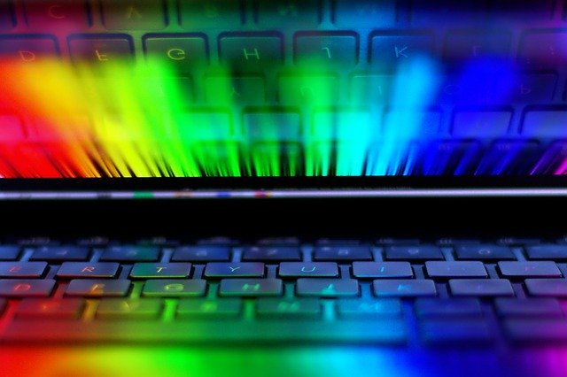 Free picture Rainbow Laptop Keyboard -  to be edited by GIMP free image editor by OffiDocs