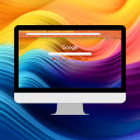 Rainbow Waves Vibrant Flow of Colors  screen for extension Chrome web store in OffiDocs Chromium