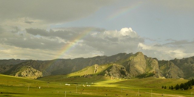 Free download Rain Rainbow Sky -  free photo or picture to be edited with GIMP online image editor