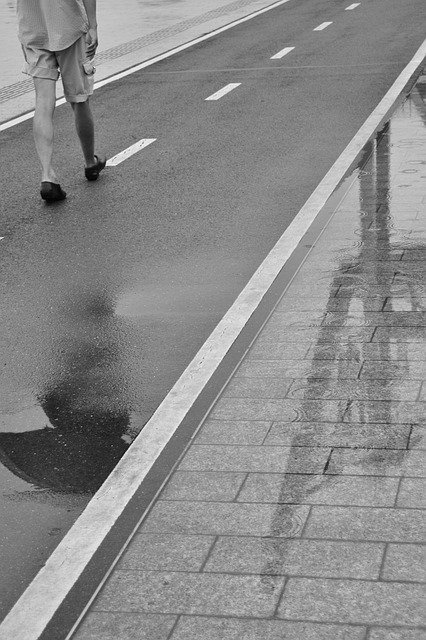 Free download Rain Reflection Street Scene -  free photo or picture to be edited with GIMP online image editor