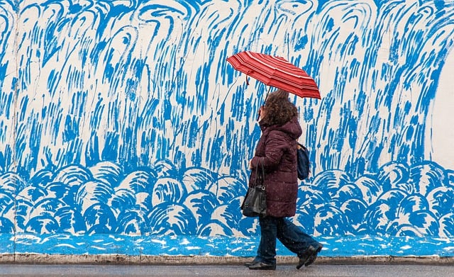 Free download rain umbrella people road mural free picture to be edited with GIMP free online image editor