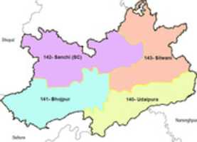 Free download raisen_district_madhya_pradesh_election_2018_map free photo or picture to be edited with GIMP online image editor