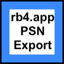 rb4.app PSN Library Exporter  screen for extension Chrome web store in OffiDocs Chromium