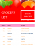 Free download Recipe and Grocery List Template DOC, XLS or PPT template free to be edited with LibreOffice online or OpenOffice Desktop online