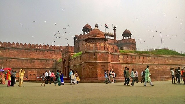 Free download Redfort Delhi Nature -  free photo or picture to be edited with GIMP online image editor