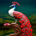 Red peacock wallpaper  screen for extension Chrome web store in OffiDocs Chromium