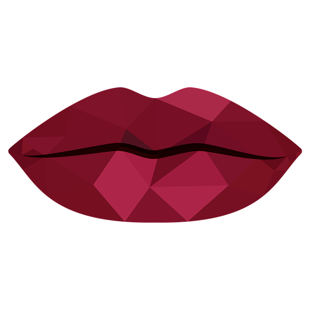 Free download Red Polygonal Lips -  free illustration to be edited with GIMP free online image editor