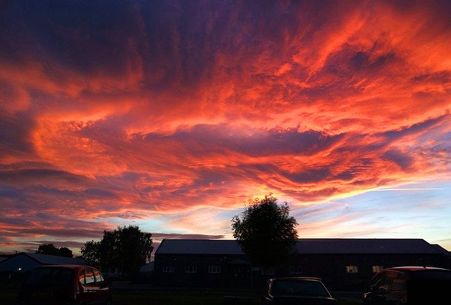 Free download Red Sky Evening Dusk -  free photo or picture to be edited with GIMP online image editor